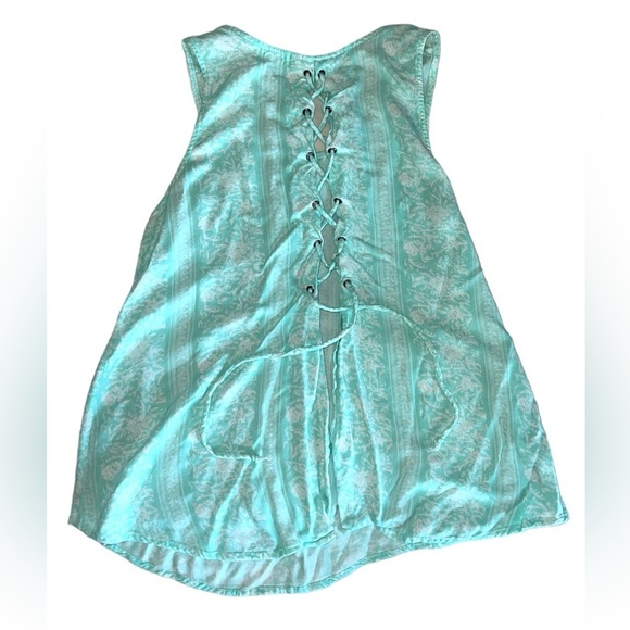 Charming Charlie Tops - Charming Charlie Mint Green Stylish & Beautiful Tank Top Tie Lace-Up Back Small